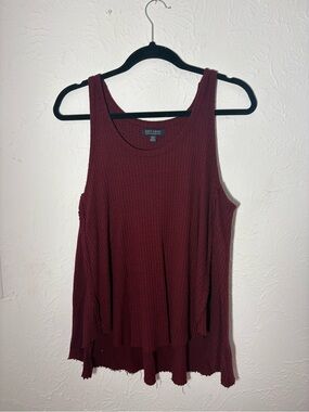 American Eagle Outfitters Maroon Waffle Tank Top M Medium